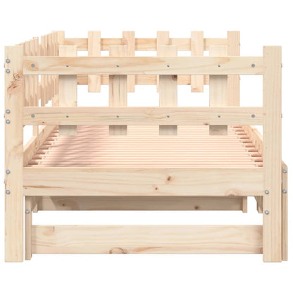 vidaXL Pull-out Day Bed without Mattress  2x(80x200) cm Solid Wood