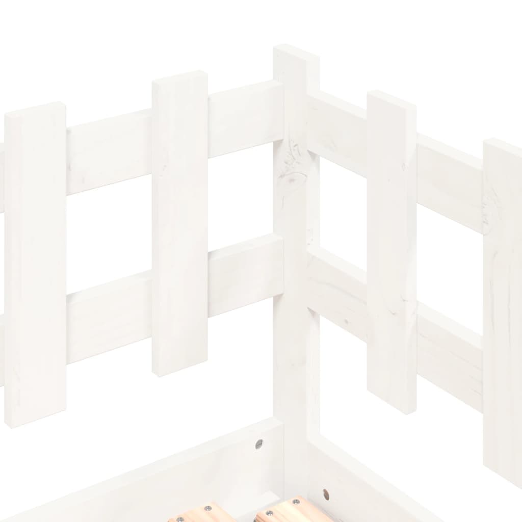 vidaXL Pull-out Day Bed without Mattress White 2x(80x200) cm Solid Wood