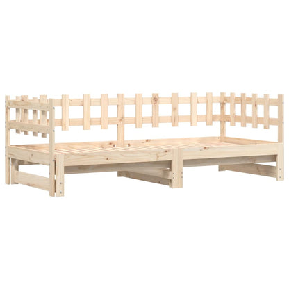 vidaXL Pull-out Day Bed without Mattress  2x(90x200) cm Solid Wood