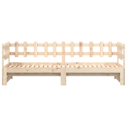 vidaXL Pull-out Day Bed without Mattress  2x(90x200) cm Solid Wood