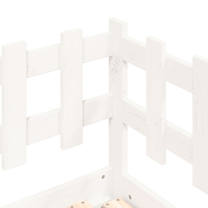 vidaXL Pull-out Day Bed without Mattress White 2x(90x200) cm Solid Wood