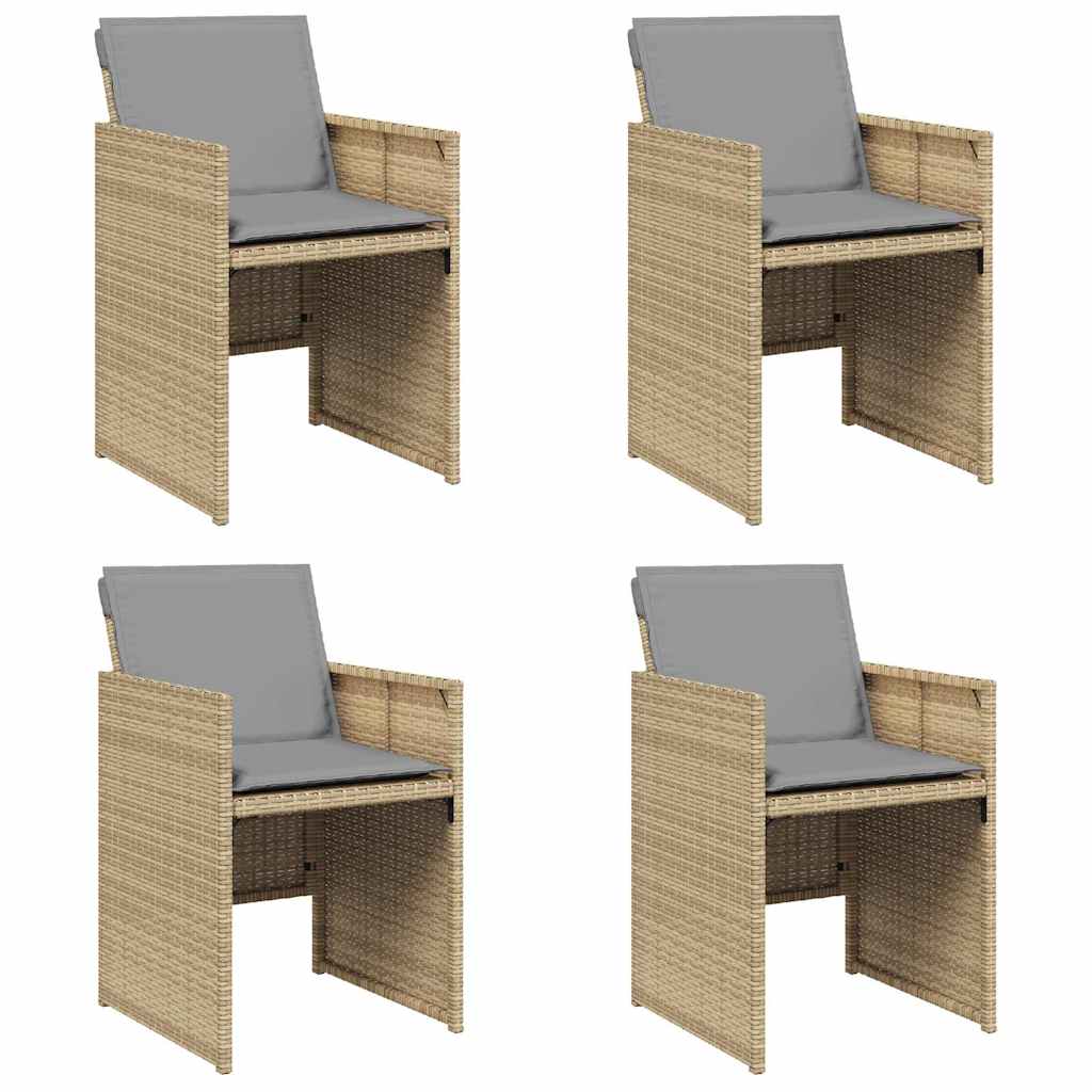 vidaXL Garden Chair | Set of 4 | Mix Beige, Light Grey