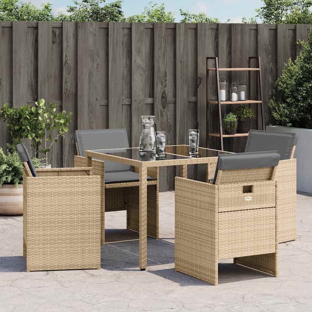vidaXL Garden Chair | Set of 4 | Mix Beige, Light Grey