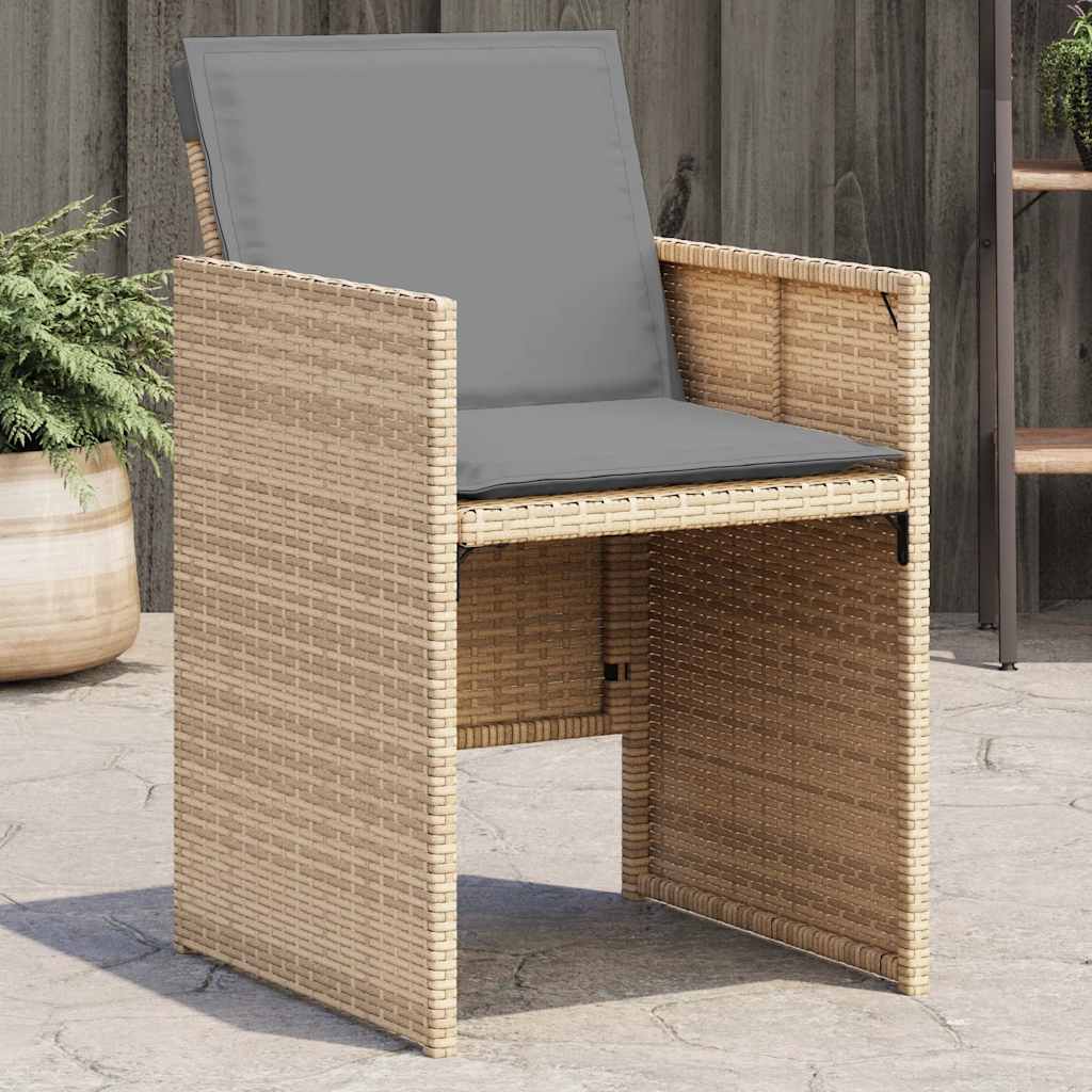 vidaXL Garden Chair | Set of 4 | Mix Beige, Light Grey
