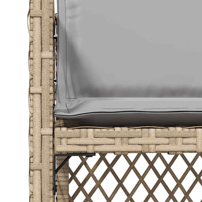 vidaXL Garden Chairs with Cushions 4 pcs Mix Beige Poly Rattan