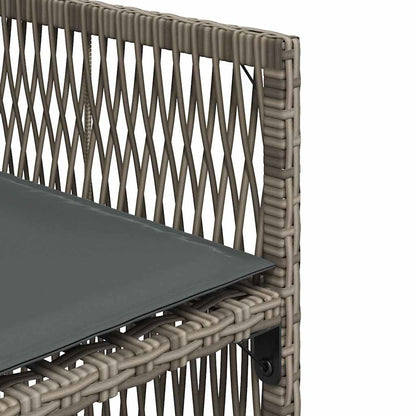 vidaXL Garden Chairs with Cushions 4 pcs Grey Poly Rattan