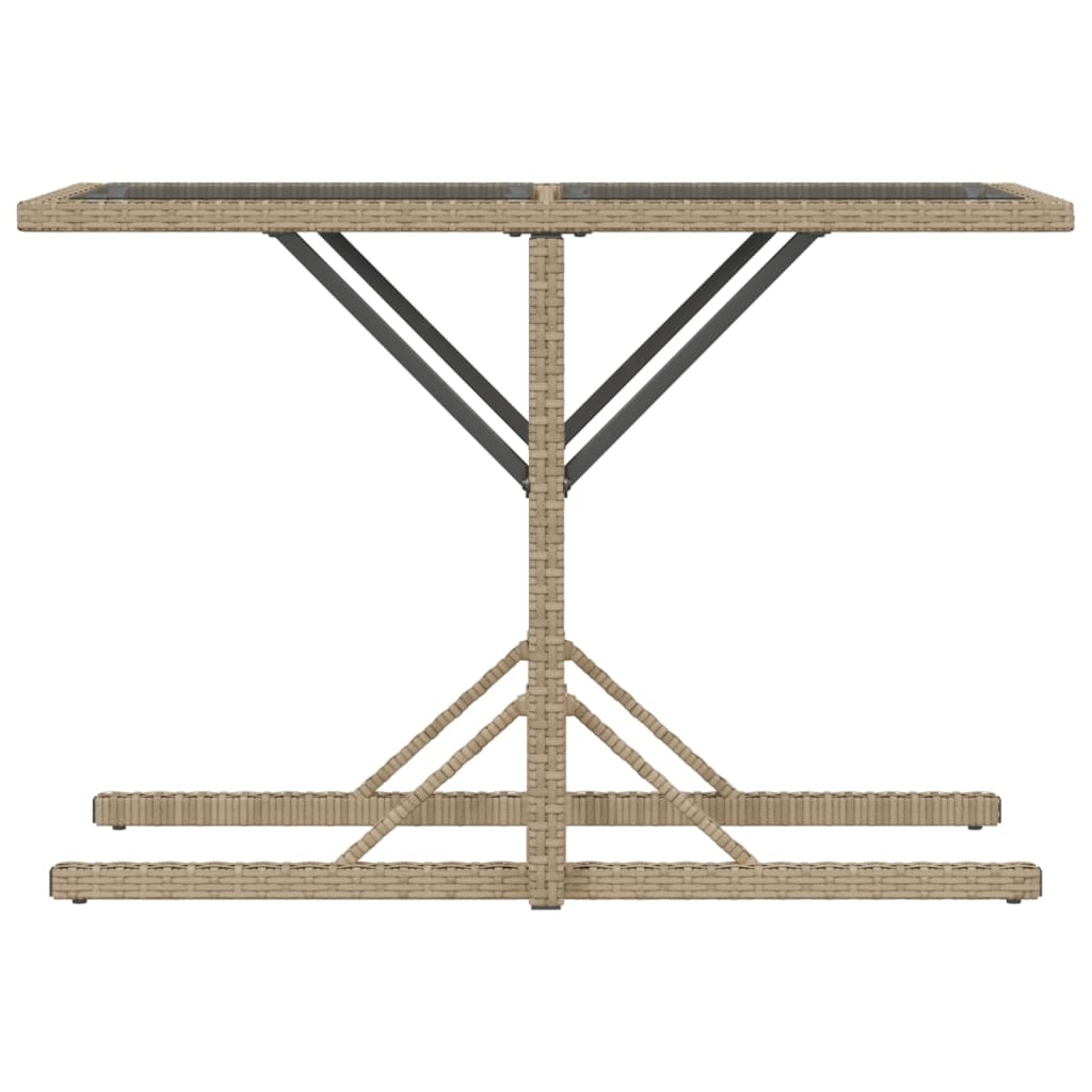 vidaXL 3 Piece Bistro Set with Cushions Beige Poly Rattan