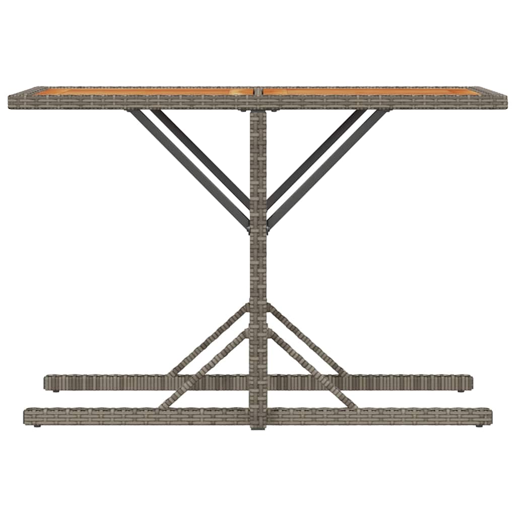 vidaXL 3 Piece Bistro Set with Cushions Grey Poly Rattan