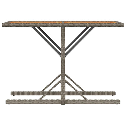 vidaXL 3 Piece Bistro Set with Cushions Grey Poly Rattan