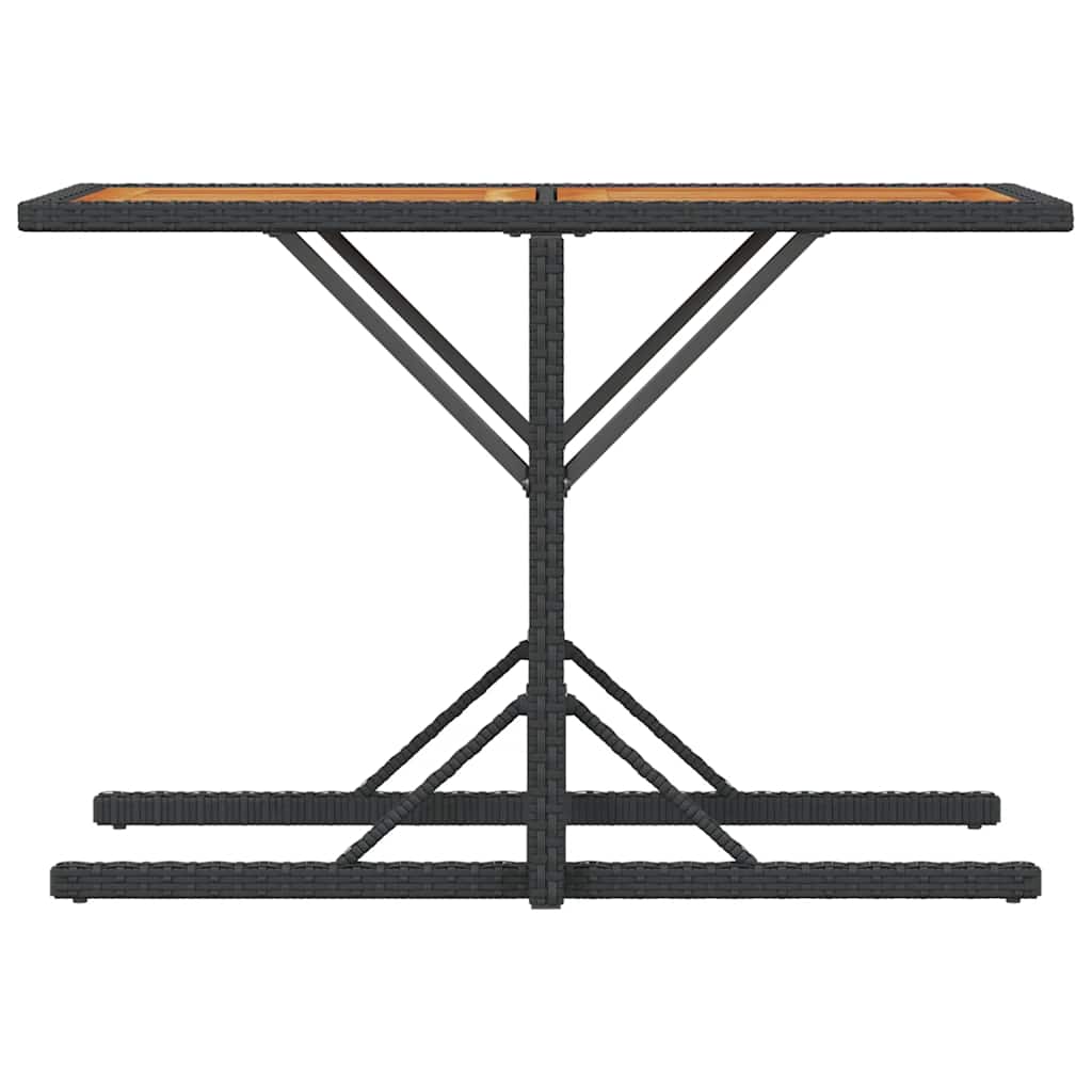 vidaXL 3 Piece Bistro Set with Cushions Black Poly Rattan