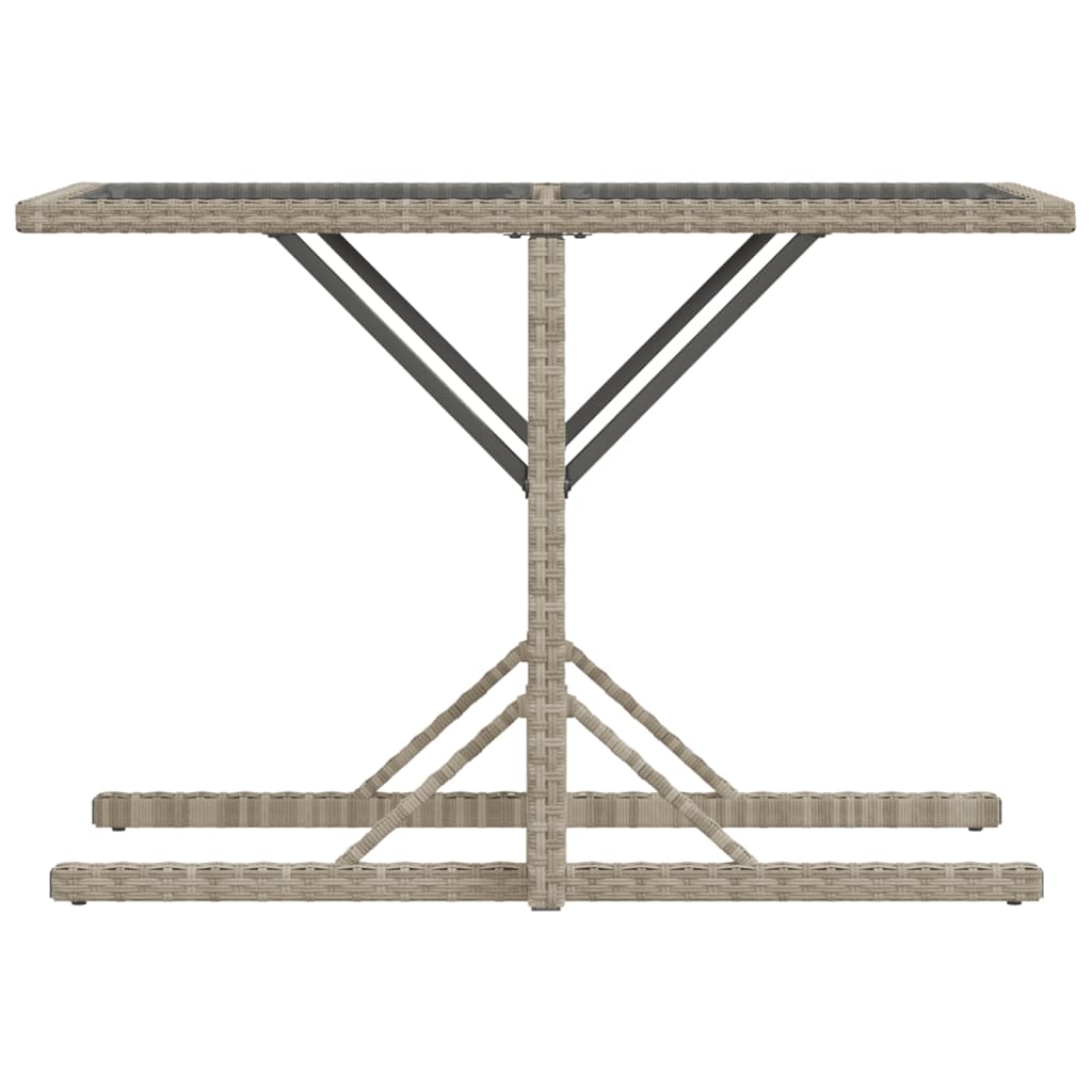 vidaXL 3 Piece Bistro Set with Cushions Light Grey Poly Rattan