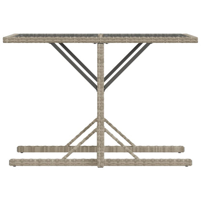 vidaXL 3 Piece Bistro Set with Cushions Light Grey Poly Rattan