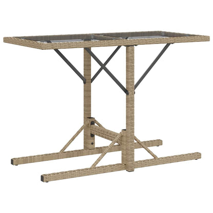 vidaXL 3 Piece Bistro Set with Cushions Mix Beige Poly Rattan