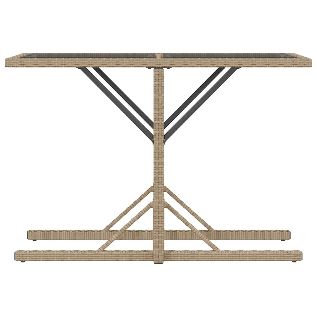 vidaXL 3 Piece Bistro Set with Cushions Mix Beige Poly Rattan