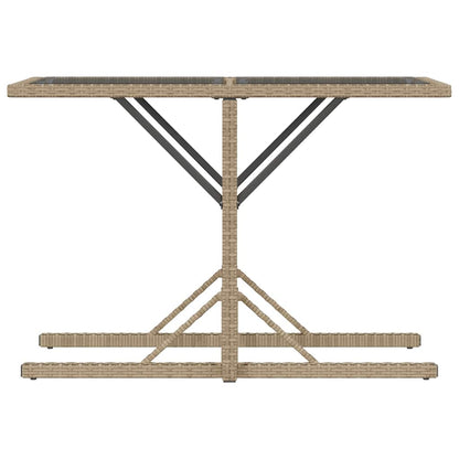 vidaXL 3 Piece Bistro Set with Cushions Mix Beige Poly Rattan
