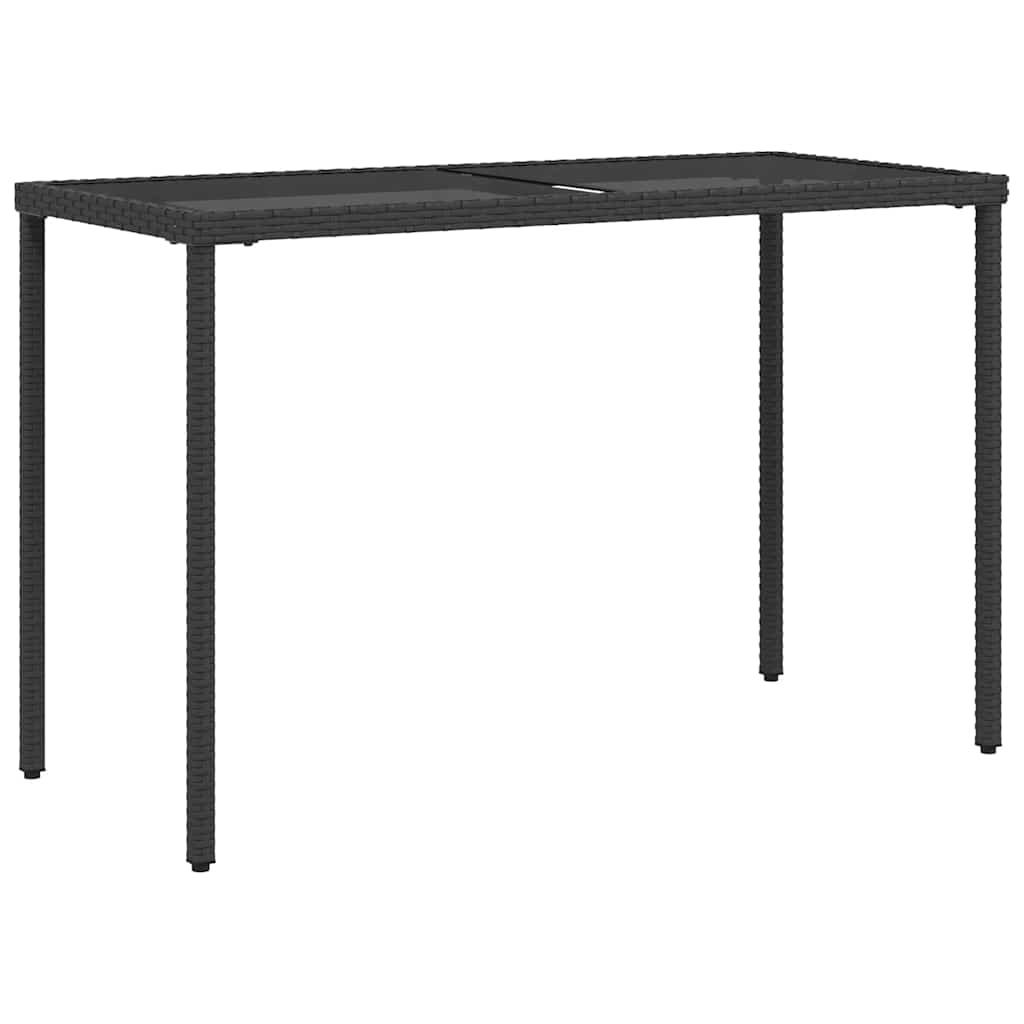 vidaXL 5 Piece Garden Dining Set with Cushions Black Poly Rattan