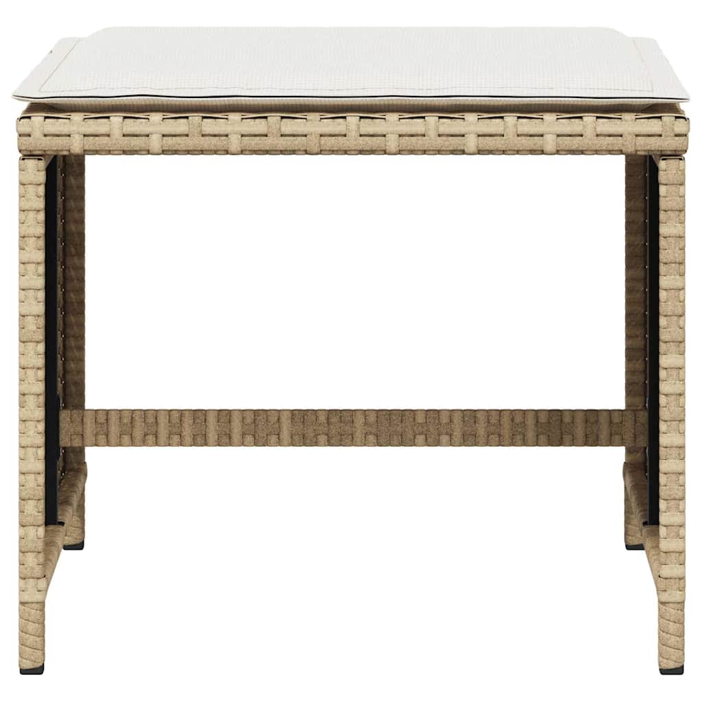 vidaXL 5 Piece Garden Dining Set with Cushions Beige Poly Rattan