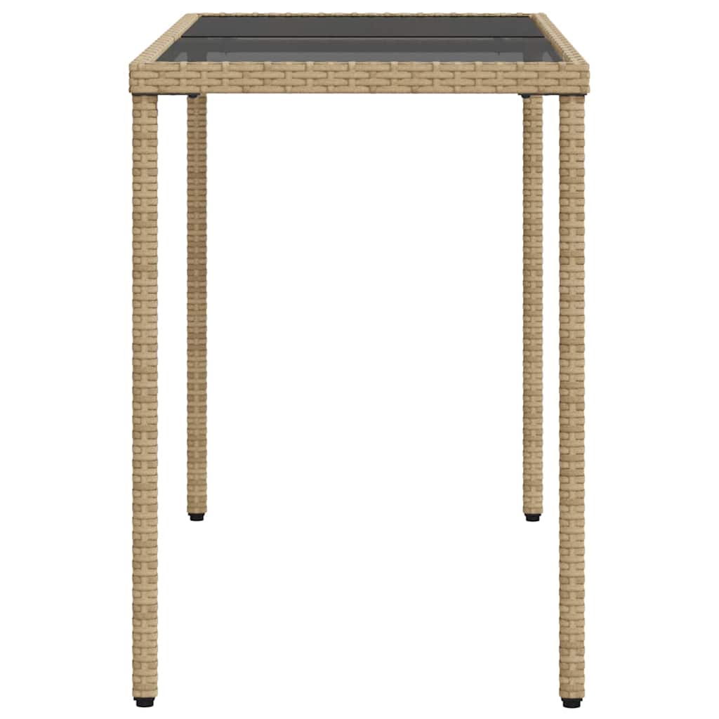 vidaXL 5 Piece Garden Dining Set with Cushions Beige Poly Rattan