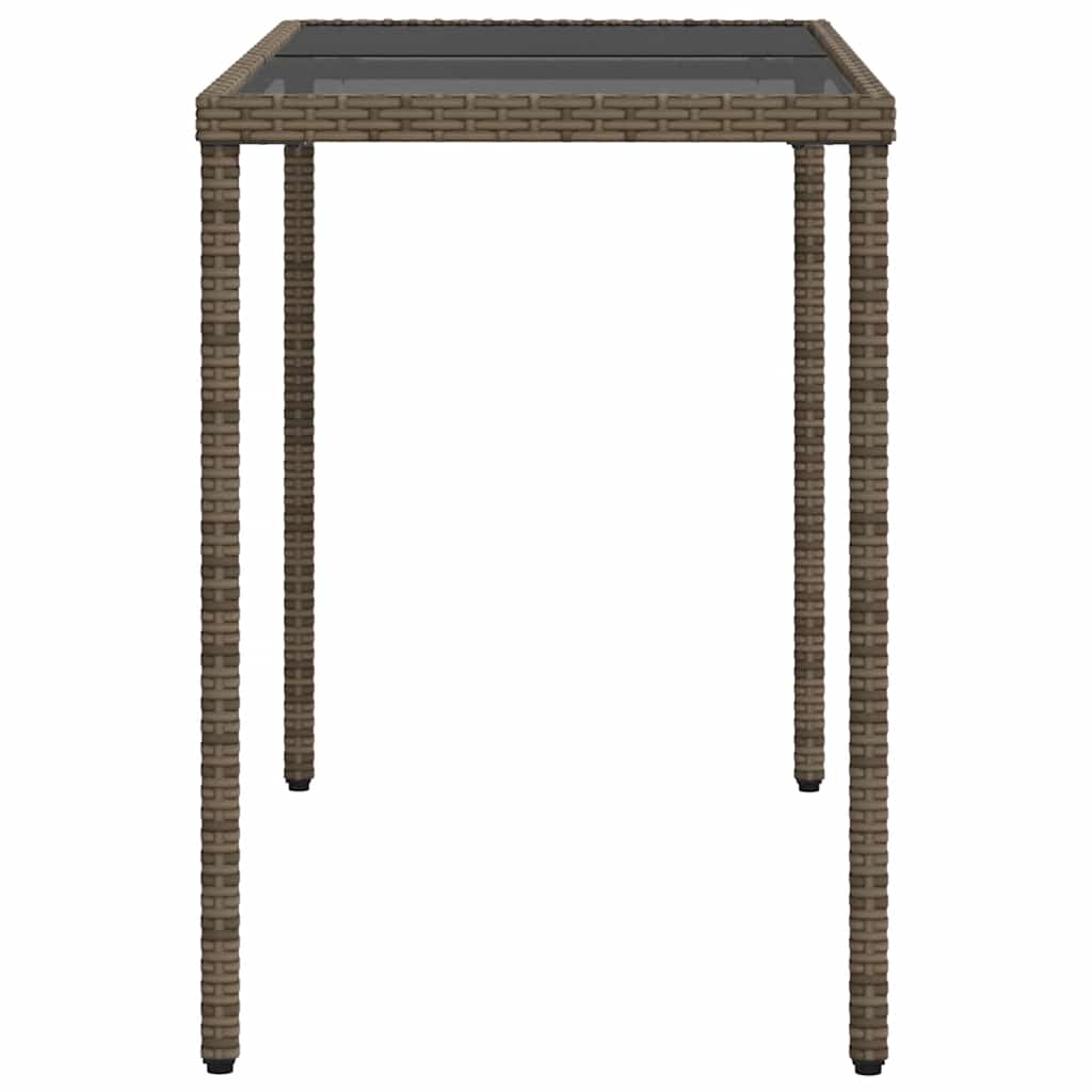 vidaXL 5 Piece Garden Dining Set with Cushions Grey Poly Rattan