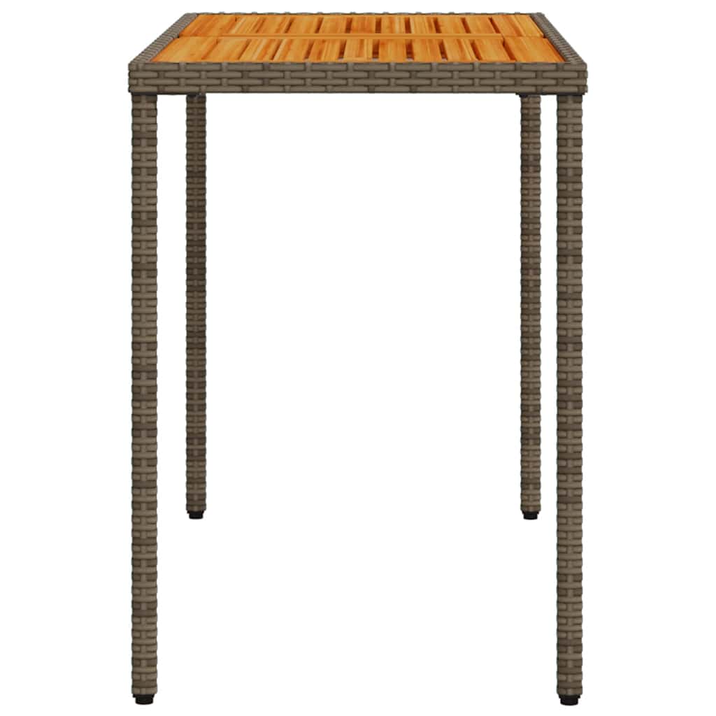 vidaXL 5 Piece Garden Dining Set with Cushions Grey Poly Rattan
