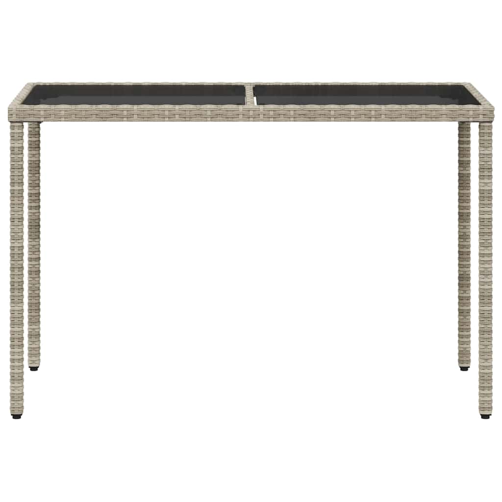 vidaXL 5 Piece Garden Dining Set with Cushions Light Grey Poly Rattan