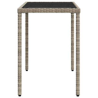 vidaXL 5 Piece Garden Dining Set with Cushions Light Grey Poly Rattan