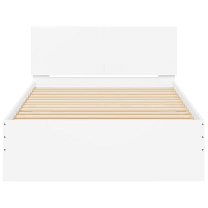 vidaXL Bed Frame without Mattress with LED Lights White 100x200 cm