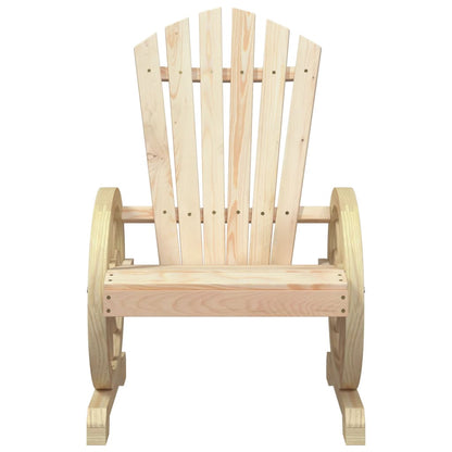 vidaXL Garden Adirondack Chair | Natural Wood | Solid Fir Wood | Standard