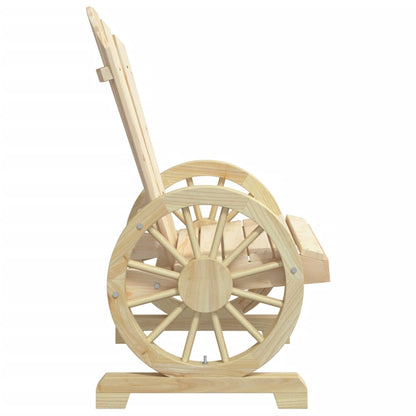 vidaXL Garden Adirondack Chair | Natural Wood | Solid Fir Wood | Standard