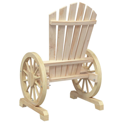 vidaXL Garden Adirondack Chair | Natural Wood | Solid Fir Wood | Standard