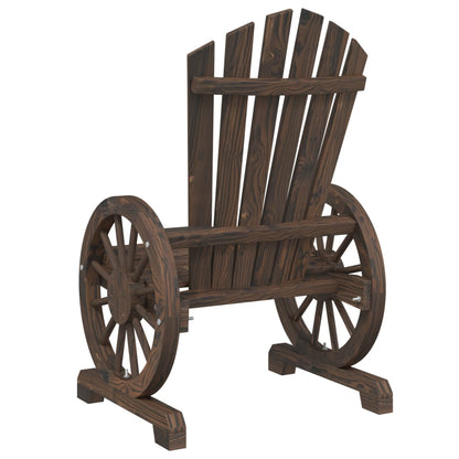 vidaXL Garden Adirondack Chair | Burnt Wood | Solid Fir Wood | Standard