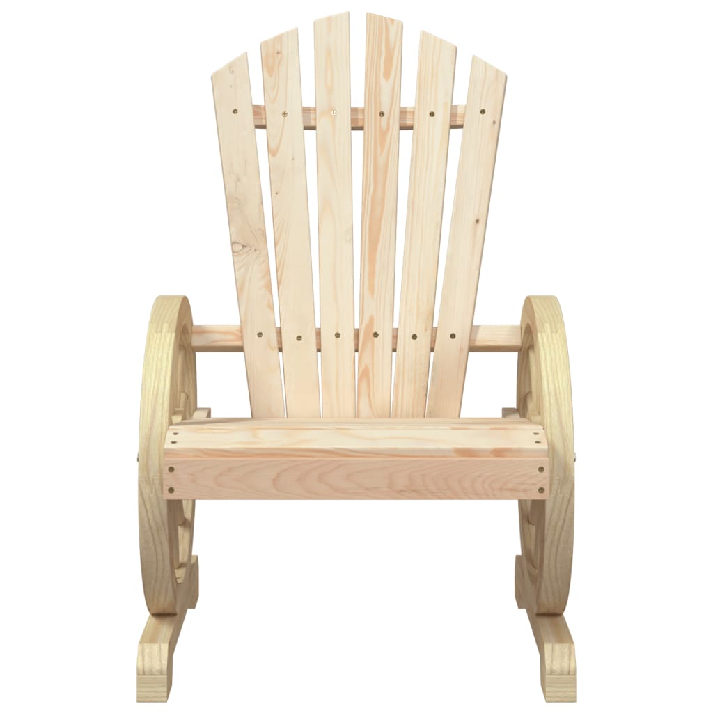 vidaXL Garden Adirondack Chair | Set of 2 | Natural wood | Solid fir wood