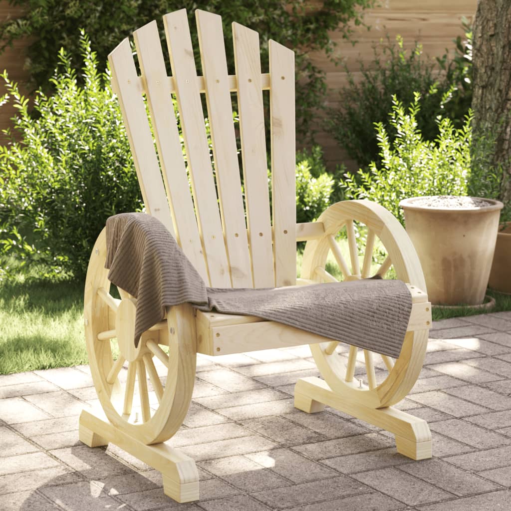 vidaXL Garden Adirondack Chair | Set of 2 | Natural wood | Solid fir wood