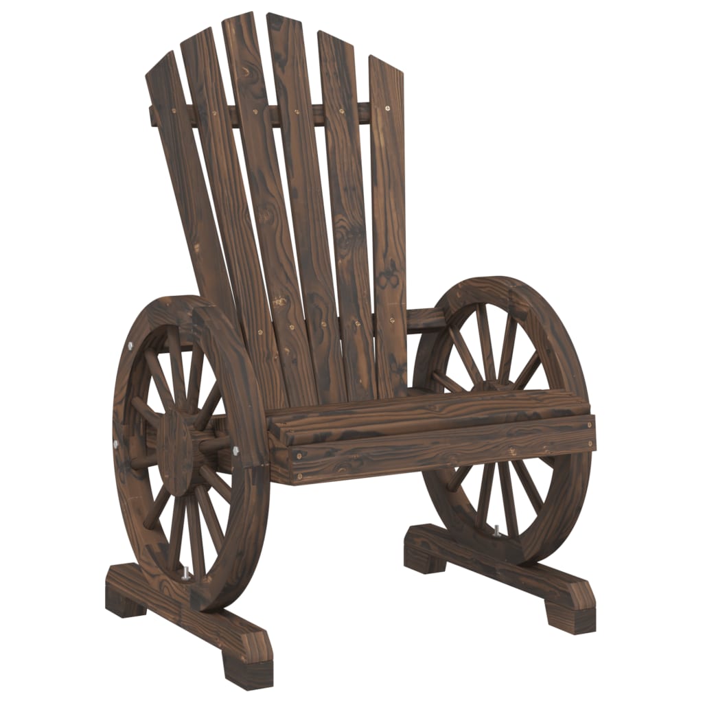 vidaXL Garden Adirondack Chair | Set of 2 | Burnt wood | Solid Fir Wood | Medium