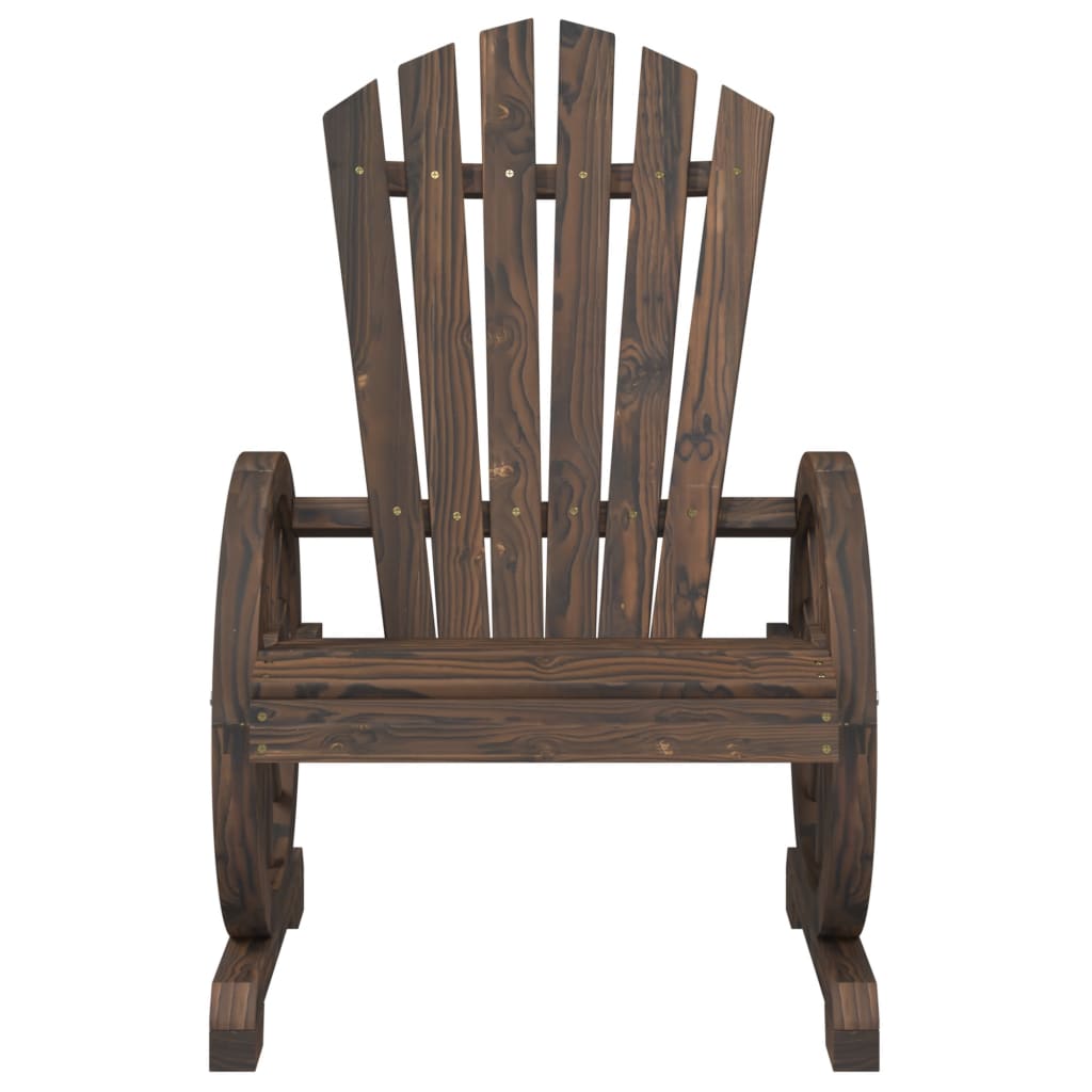 vidaXL Garden Adirondack Chair | Set of 2 | Burnt wood | Solid Fir Wood | Medium
