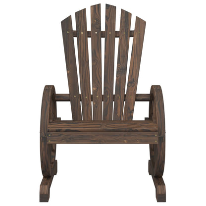 vidaXL Garden Adirondack Chair | Set of 2 | Burnt wood | Solid Fir Wood | Medium