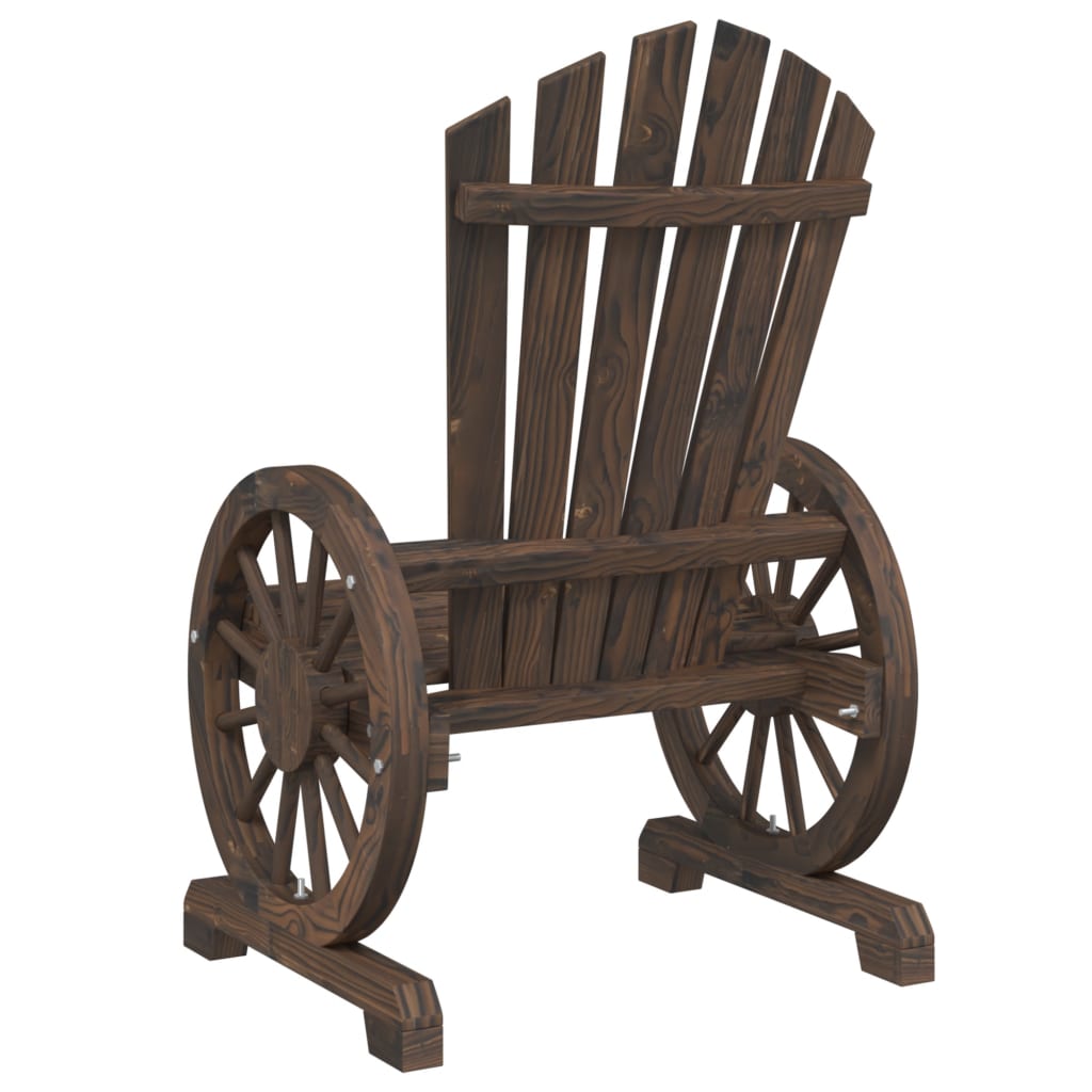 vidaXL Garden Adirondack Chair | Set of 2 | Burnt wood | Solid Fir Wood | Medium