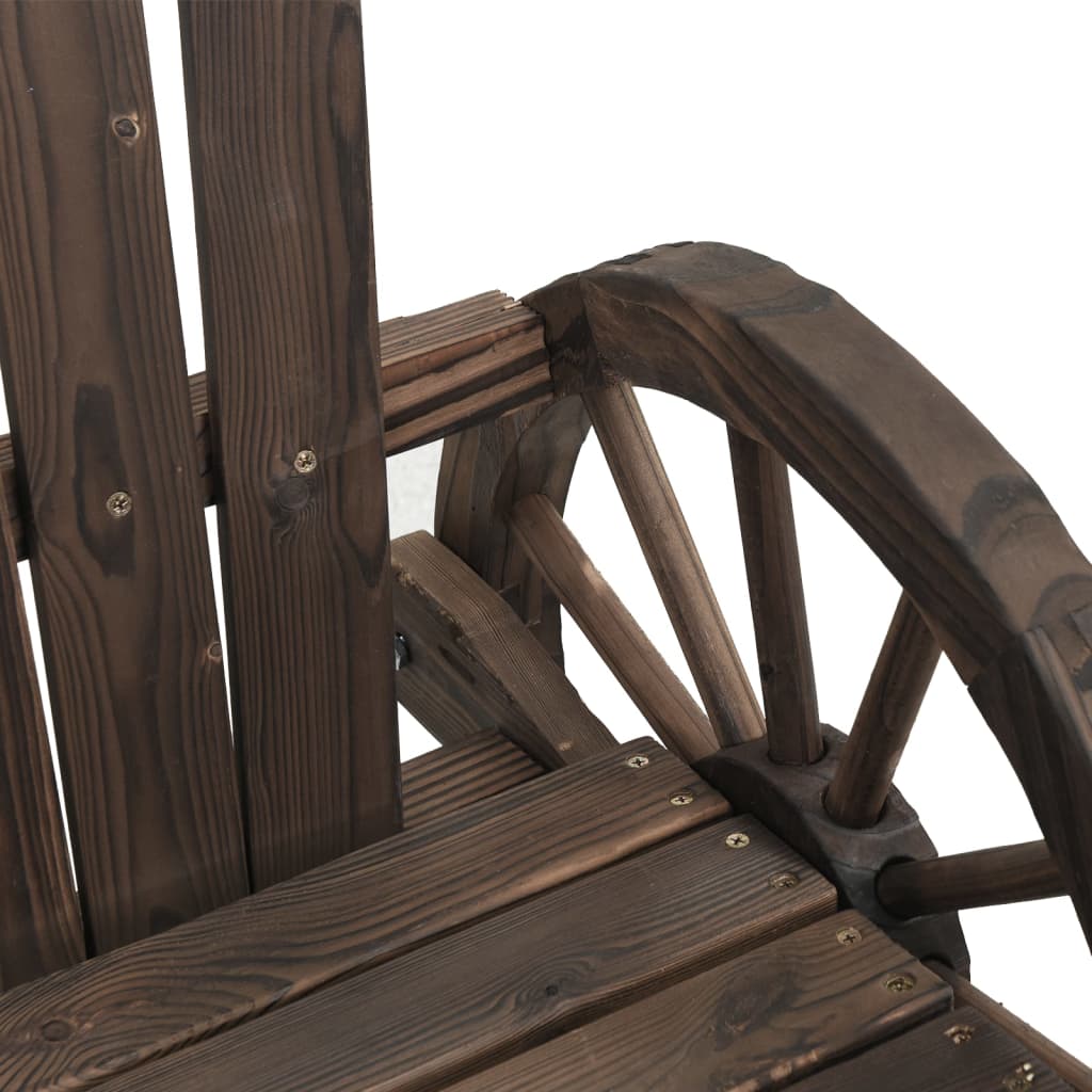 vidaXL Garden Adirondack Chair | Set of 2 | Burnt wood | Solid Fir Wood | Medium