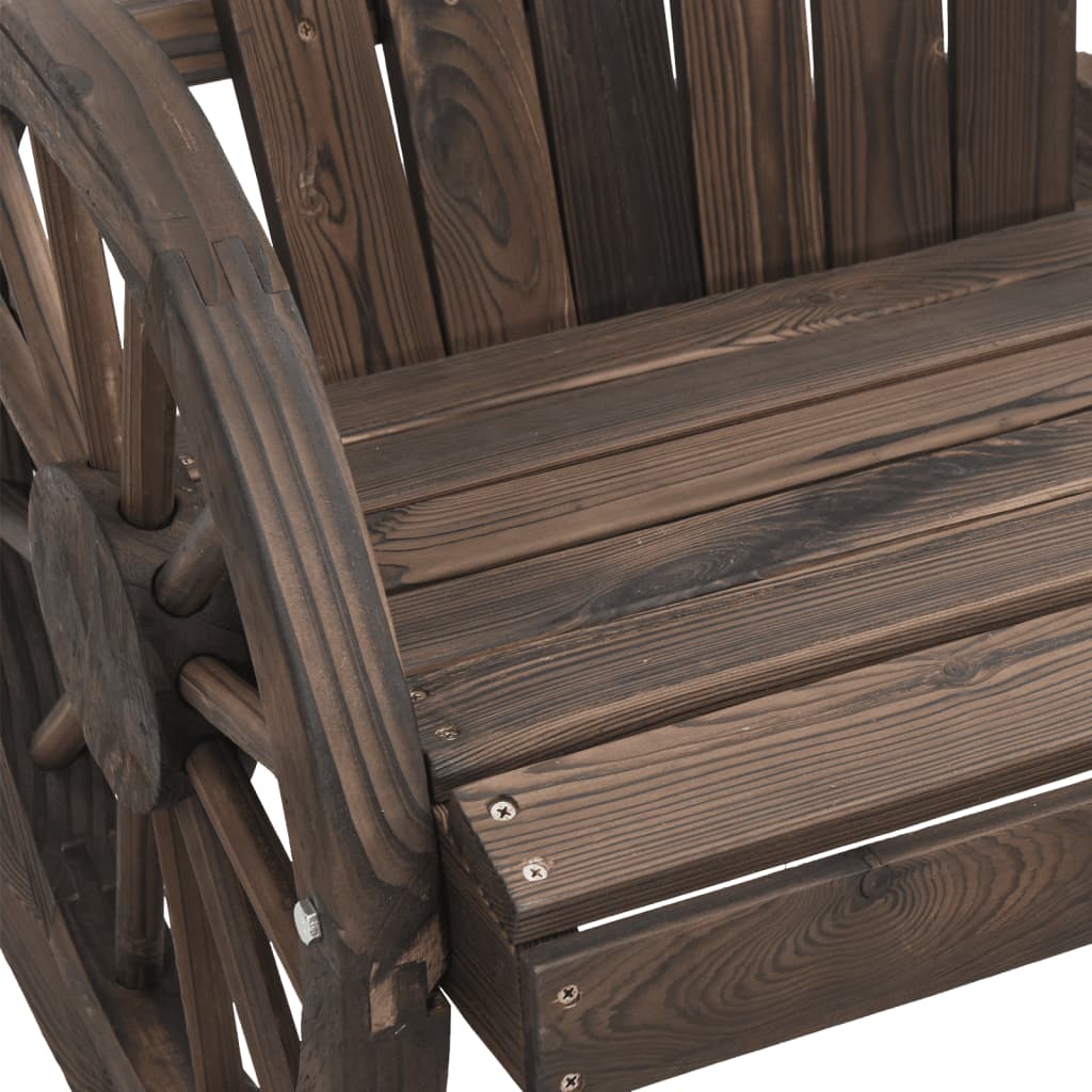 vidaXL Garden Adirondack Chair | Set of 2 | Burnt wood | Solid Fir Wood | Medium
