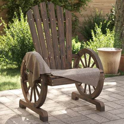 vidaXL Garden Adirondack Chair | Set of 2 | Burnt wood | Solid Fir Wood | Medium