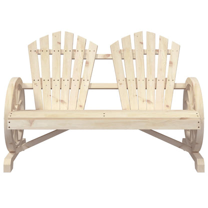 vidaXL Garden Adirondack Chair | Natural Wood | Solid Fir Wood | 2-Seater