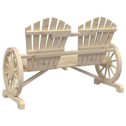 vidaXL Garden Adirondack Chair | Natural Wood | Solid Fir Wood | 2-Seater