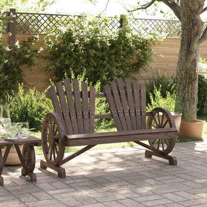vidaXL Garden Adirondack Chair | Burnt look | Solid Fir Wood