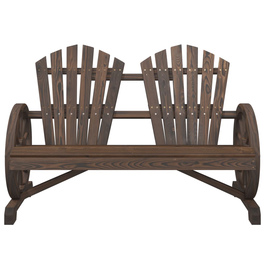 vidaXL Garden Adirondack Chair | Burnt look | Solid Fir Wood