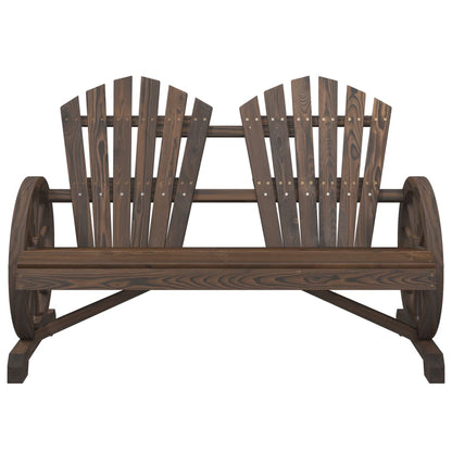 vidaXL Garden Adirondack Chair | Burnt look | Solid Fir Wood