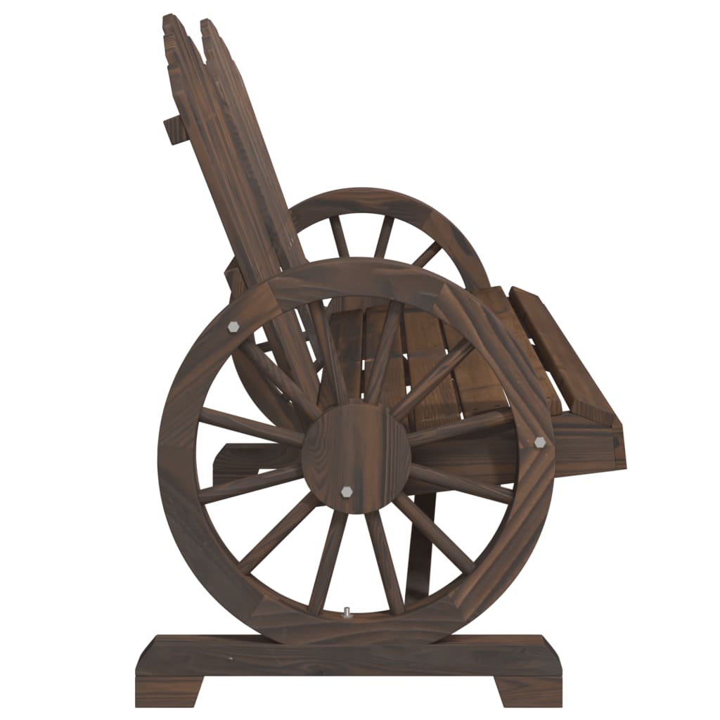 vidaXL Garden Adirondack Chair | Burnt look | Solid Fir Wood