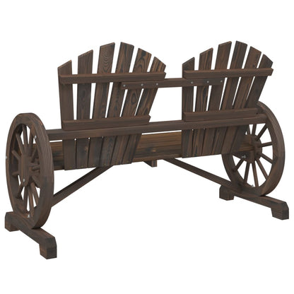 vidaXL Garden Adirondack Chair | Burnt look | Solid Fir Wood