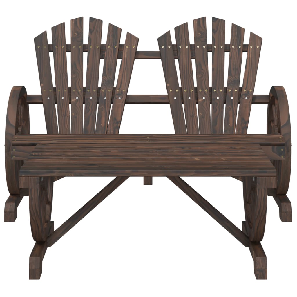 vidaXL Garden Lounge Set | Burnt look wood | Solid fir wood | Large | Ergonomic