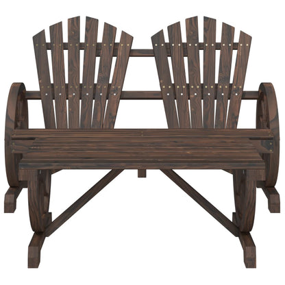 vidaXL Garden Lounge Set | Burnt look wood | Solid fir wood | Large | Ergonomic