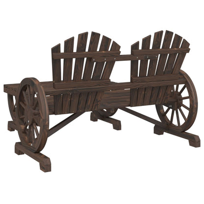 vidaXL Garden Lounge Set | Burnt look wood | Solid fir wood | Large | Ergonomic